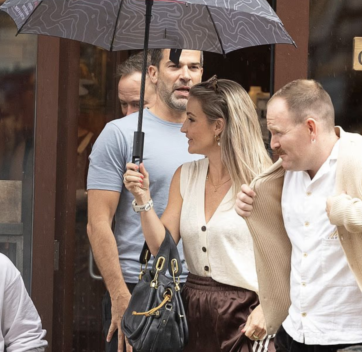 Helen Skelton and Gethin Jones pictured at a cosy lunch