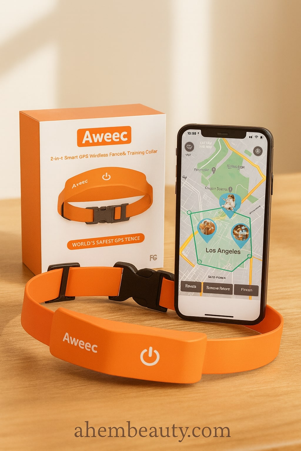 Best GPS Dog Collars Without Subscription — Aweec GPS wireless dog fence & electric training collar with free app, dual-core GPS, polygon fences, IPX7 waterproof; field-tested across US UK Canada campgrounds