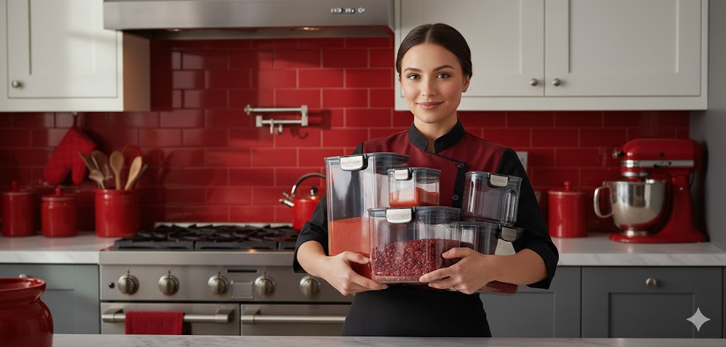 Best Airtight Food Storage Containers, AI-generated editorial image for illustrative purposes.