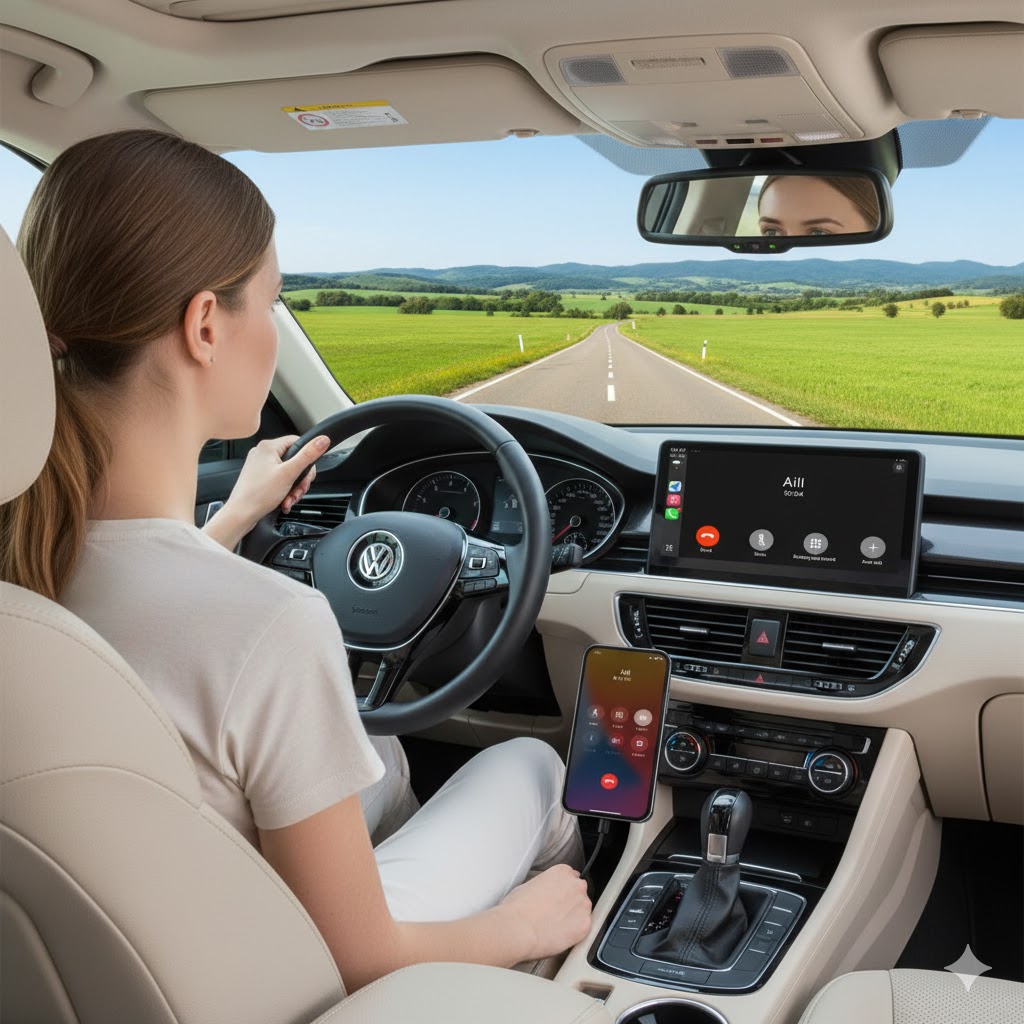 Best Portable Wireless CarPlay Screens For Easy Setup, AI-generated editorial image for illustrative purposes.