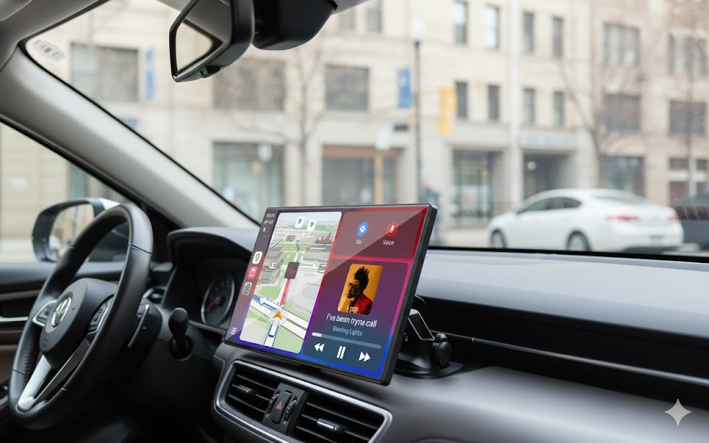 Best Portable Wireless CarPlay Screens For Easy Setup, AI-generated editorial image for illustrative purposes.