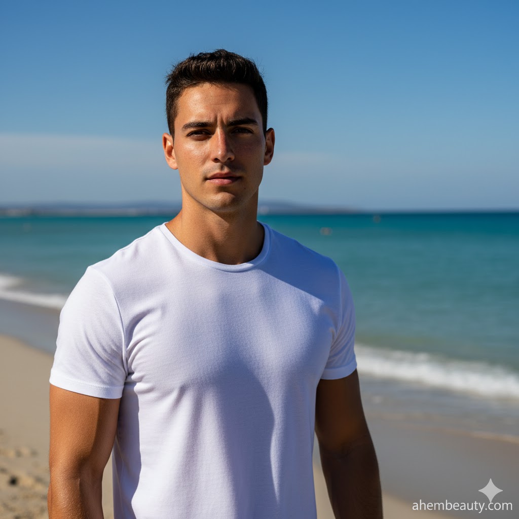 Best White T-Shirts For Men That Always Look Good, AI-generated editorial image for illustrative purposes.