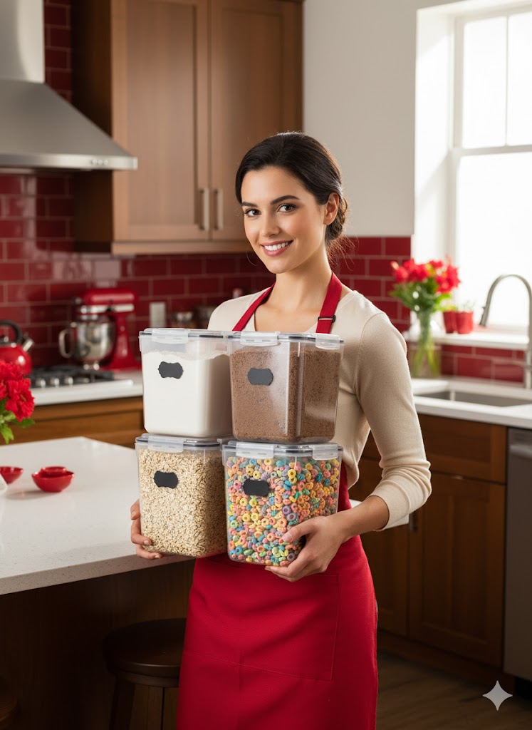 Best Airtight Food Storage Containers,AI-generated editorial image for illustrative purposes.