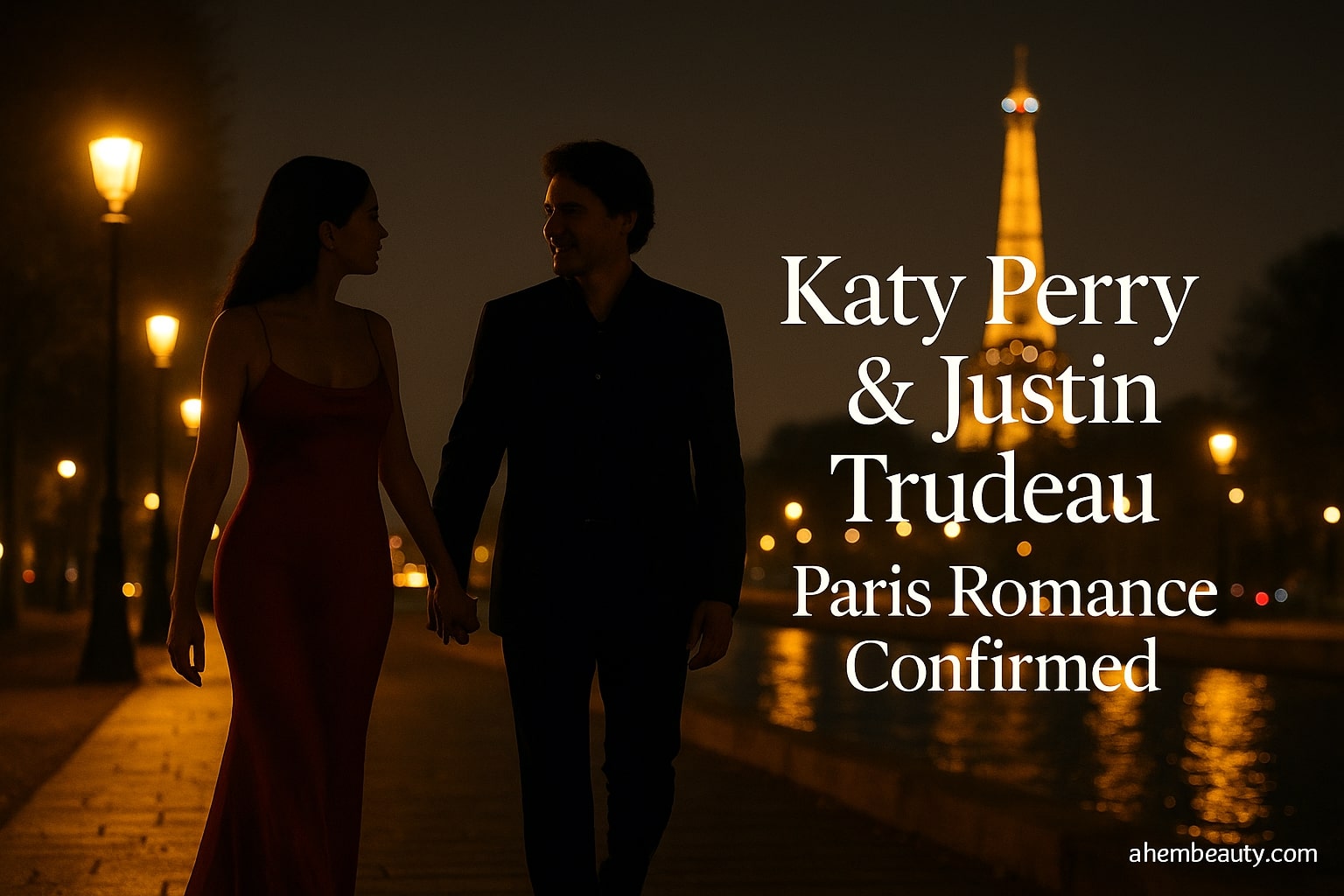 Katy Perry and Justin Trudeau leaving Crazy Horse Paris hand-in-hand