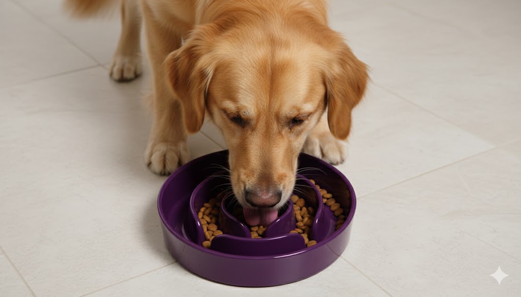 Best Slow Feed Dog Bowls For Healthy, Happy Mealtime, AI-generated editorial image for illustrative purposes.