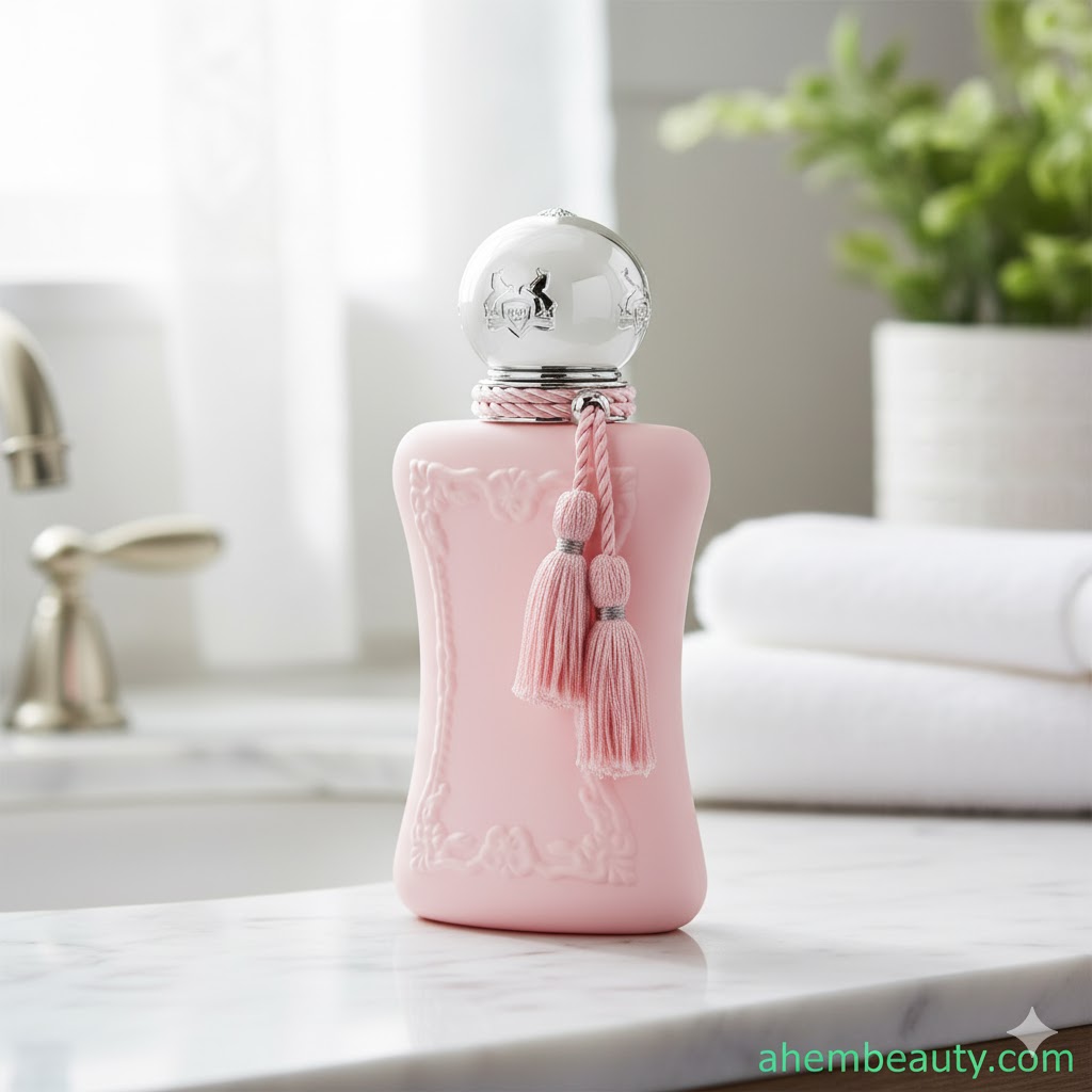 Delina perfume bottle — pink tassel luxury EDP