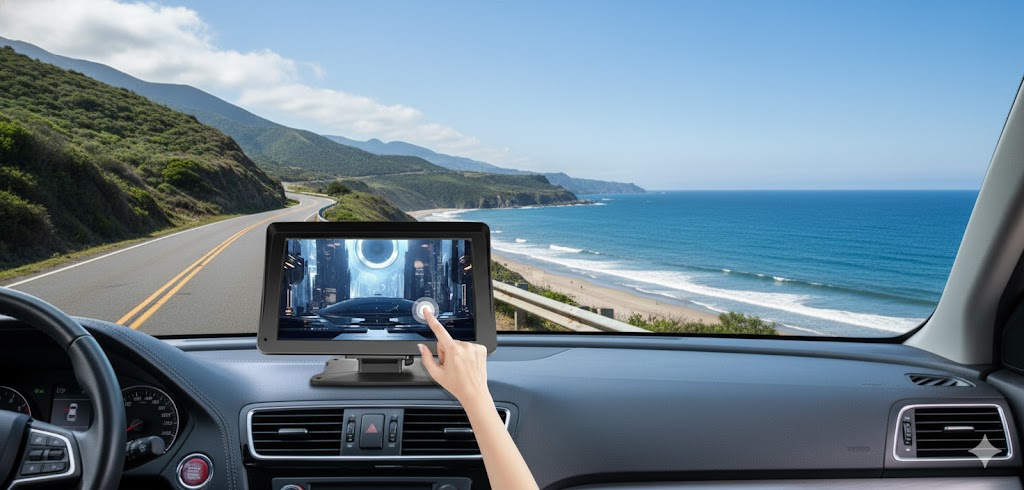 Best Portable Wireless CarPlay Screens For Easy Setup, AI-generated editorial image for illustrative purposes.