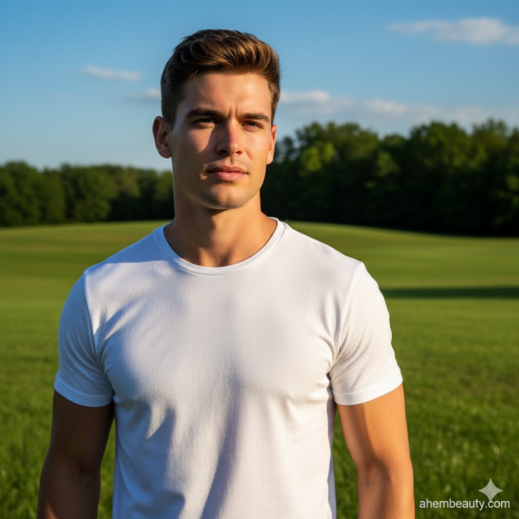 Best White T-Shirts For Men That Always Look Good, AI-generated editorial image for illustrative purposes.