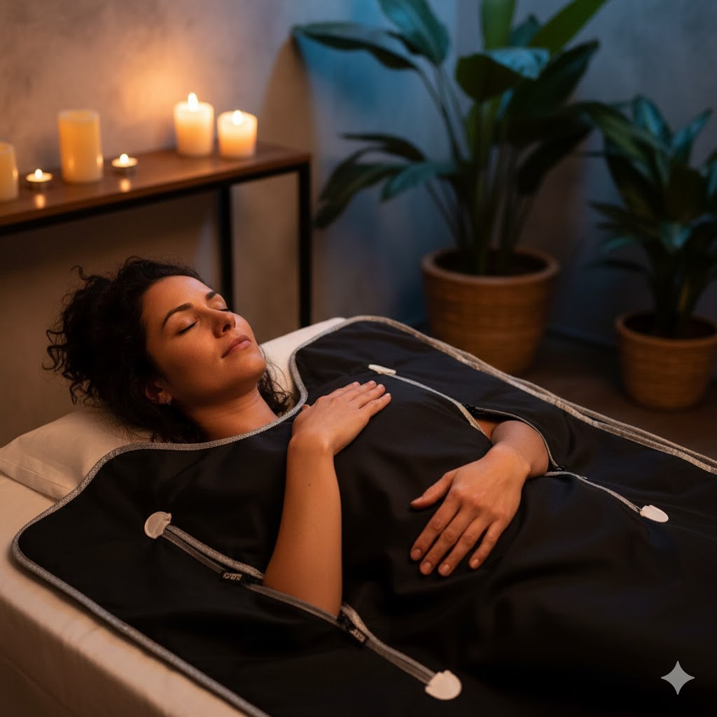 Best Infrared Sauna Blankets, AI-generated editorial image for illustrative purposes.