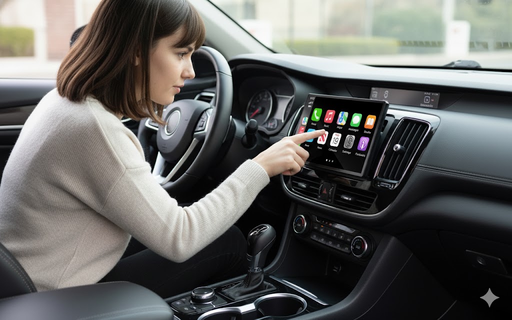 Best Portable Wireless CarPlay Screens For Easy Setup, AI-generated editorial image for illustrative purposes.