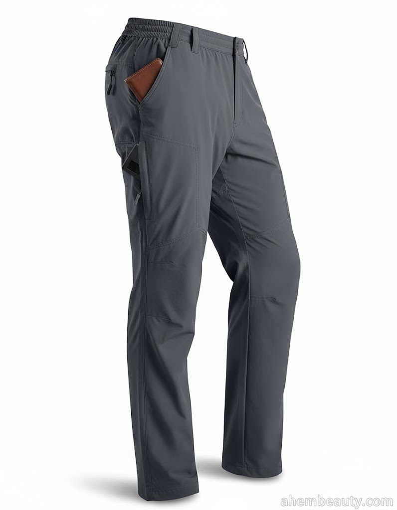 Best Budget Waterproof Hiking Pants for Men Under $100 — Rapoo nylon cargo trousers with UPF 50+, DWR, articulated knees, and six pockets; light quick-dry outdoor pants for US UK Canada; theme #0000D1