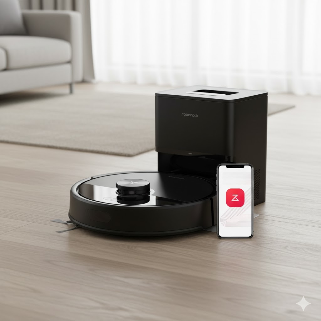 Roborock Q7 Max+ robot vacuum with self-emptying dock and LiDAR mapping