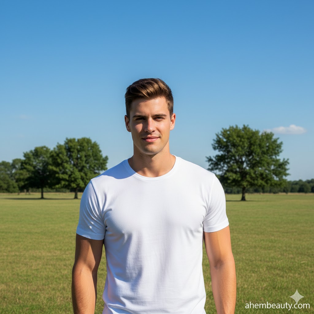 Best White T-Shirts For Men That Always Look Good, AI-generated editorial image for illustrative purposes.