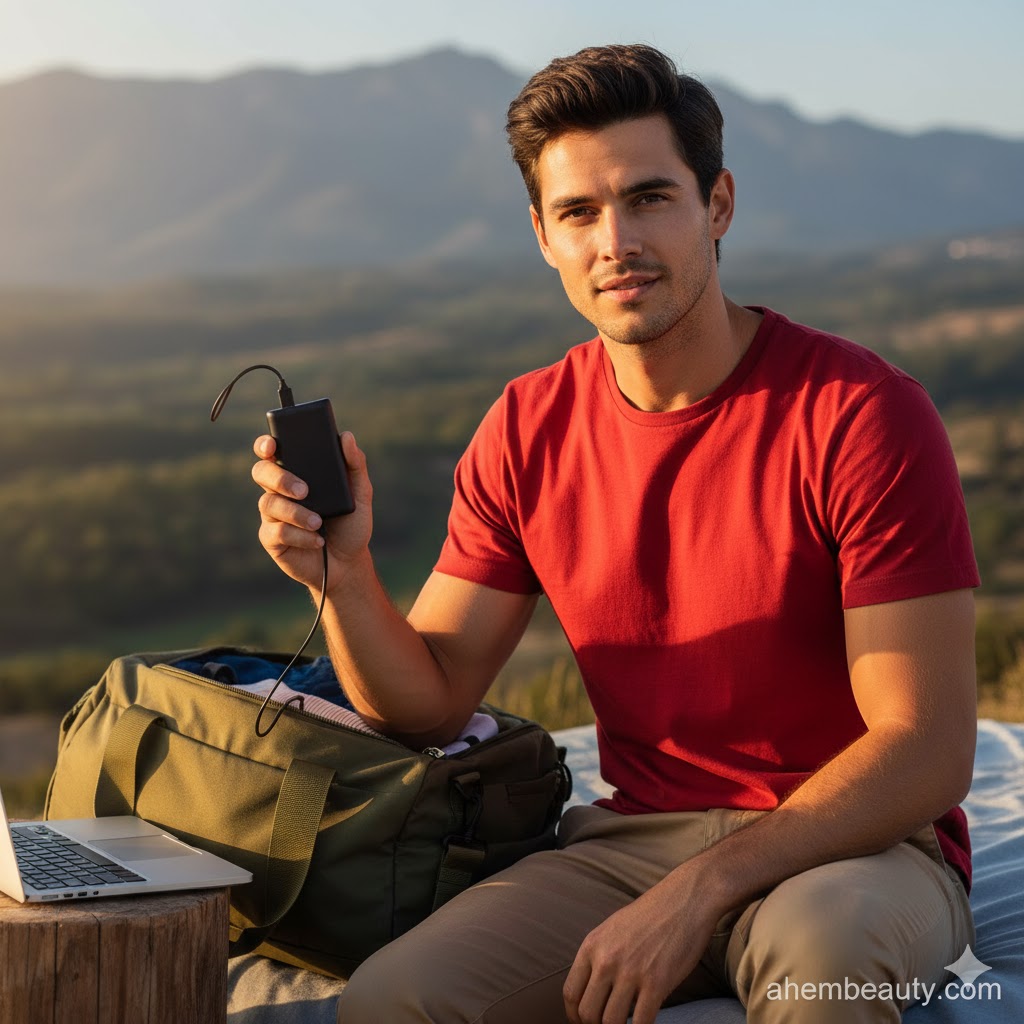 Best Power Banks With Built-In Cables, AI-generated editorial image for illustrative purposes.