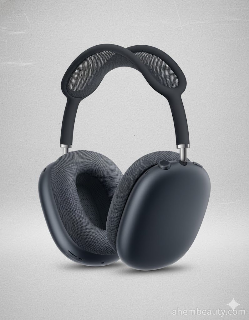 Apple AirPods Max premium over-ear headphones; aluminum earcups with knit canopy; ANC, Transparency, Spatial Audio