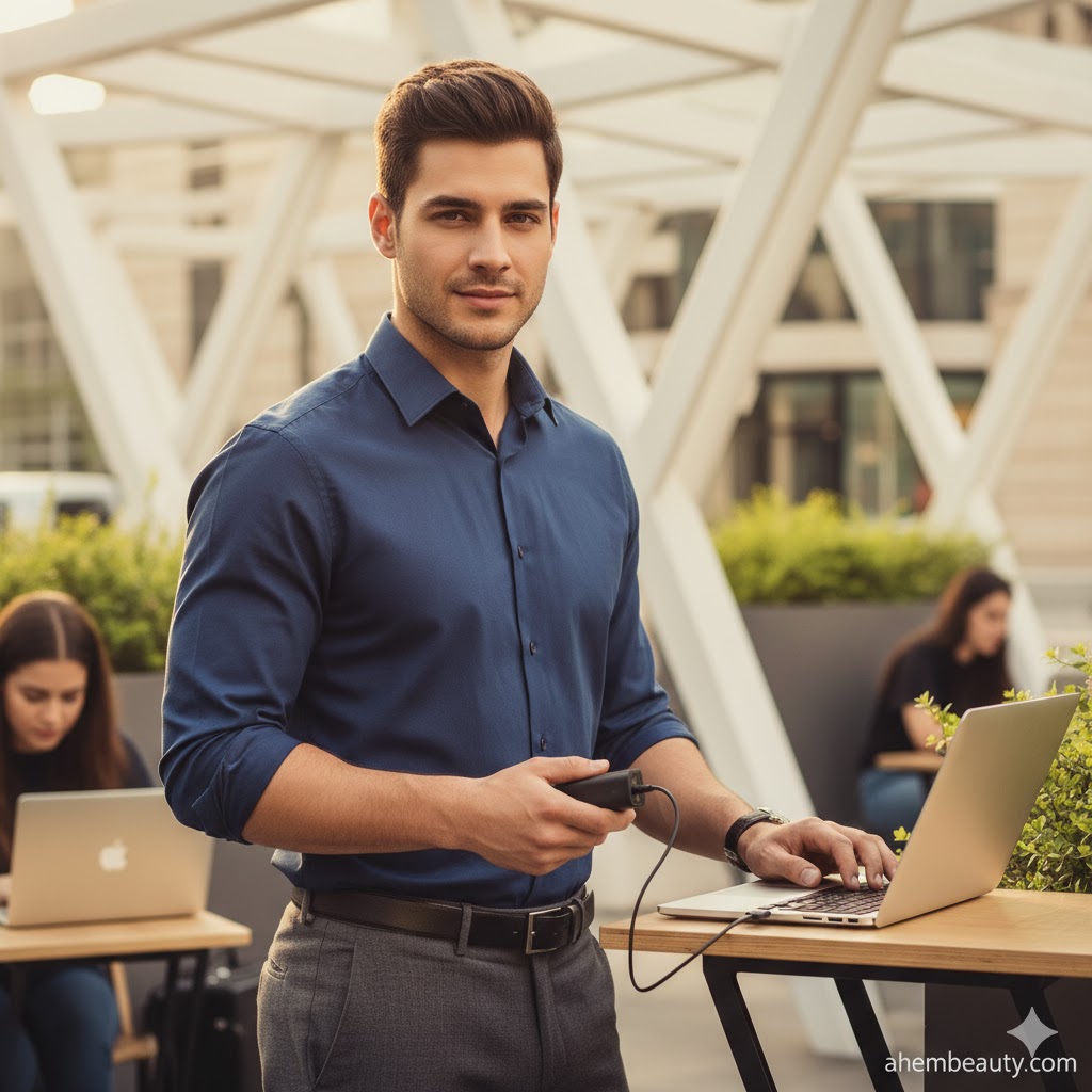 Best Power Banks With Built-In Cables, AI-generated editorial image for illustrative purposes.
