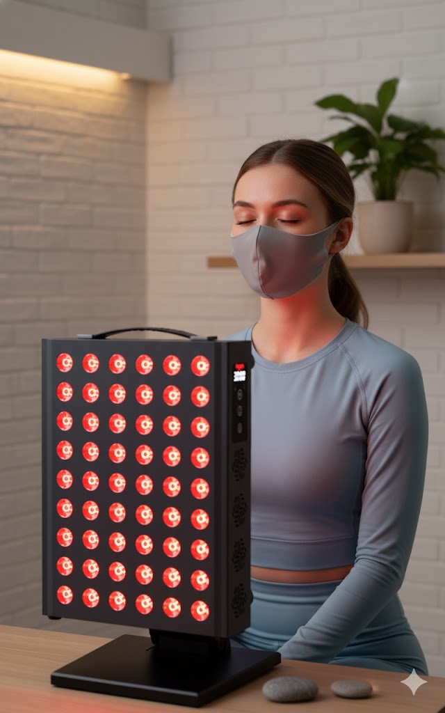 Best Red Light Therapy Panels, AI-generated editorial image for illustrative purposes.
