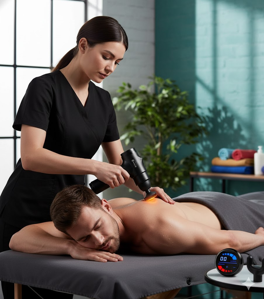 Best Massage Guns For Relaxation & Recovery, AI-generated editorial image for illustrative purposes.