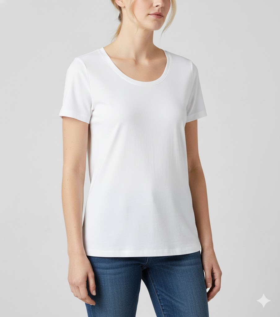 Best White T-Shirts for Women,AI-generated editorial image for illustrative purposes.