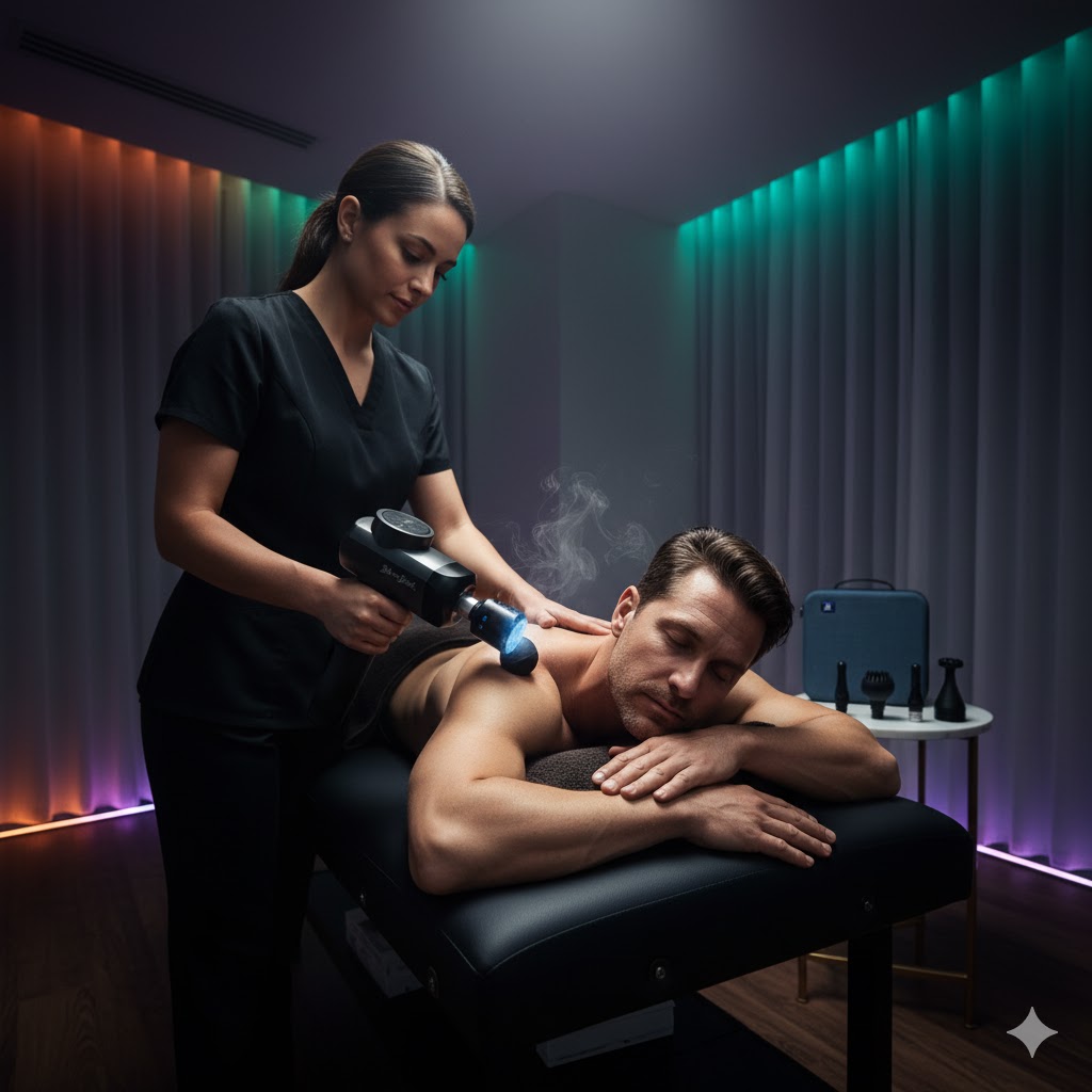 Best Massage Guns For Relaxation & Recovery, AI-generated editorial image for illustrative purposes.