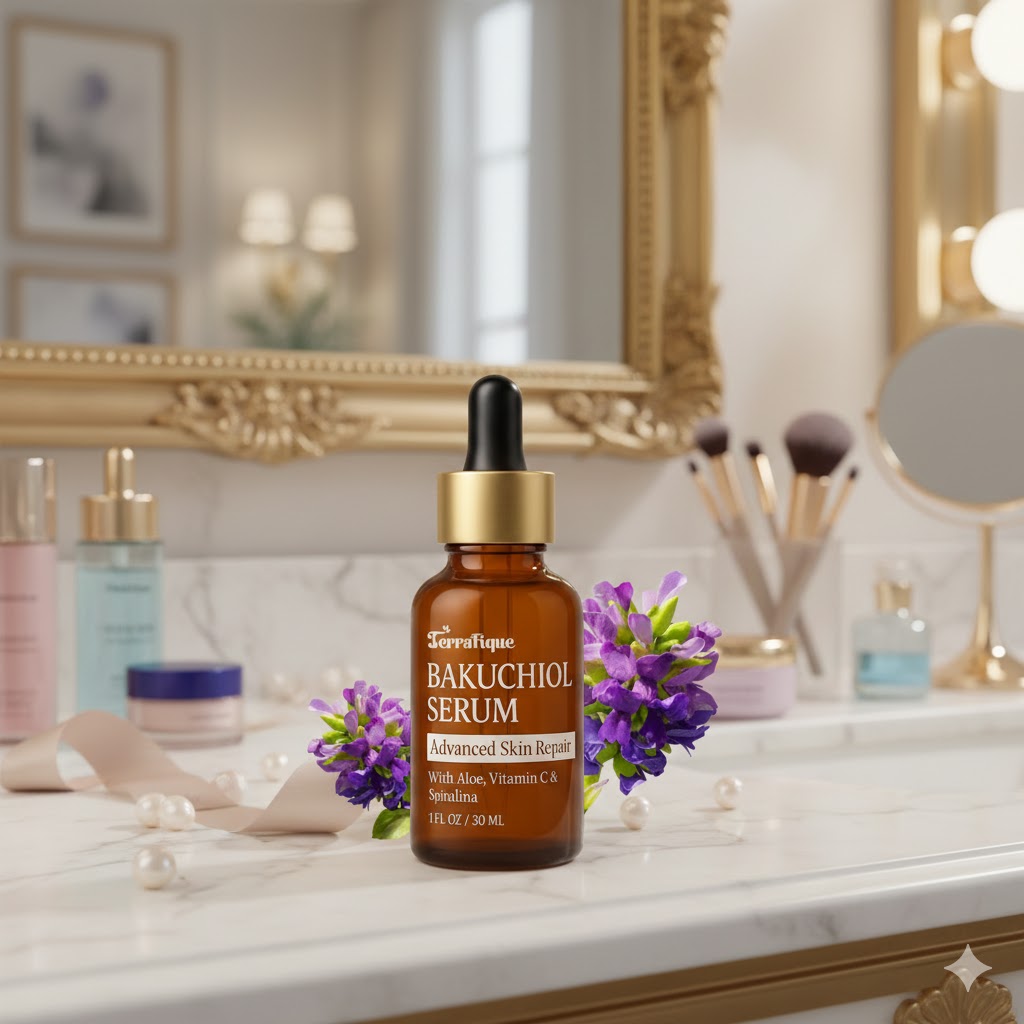 Best Bakuchiol Serums for Sensitive Skin , AI-generated editorial image for illustrative purposes.