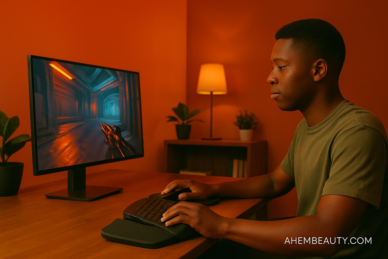 Best Ergonomic Keyboards for Long Work Hours, AI-generated editorial image for illustrative purposes.