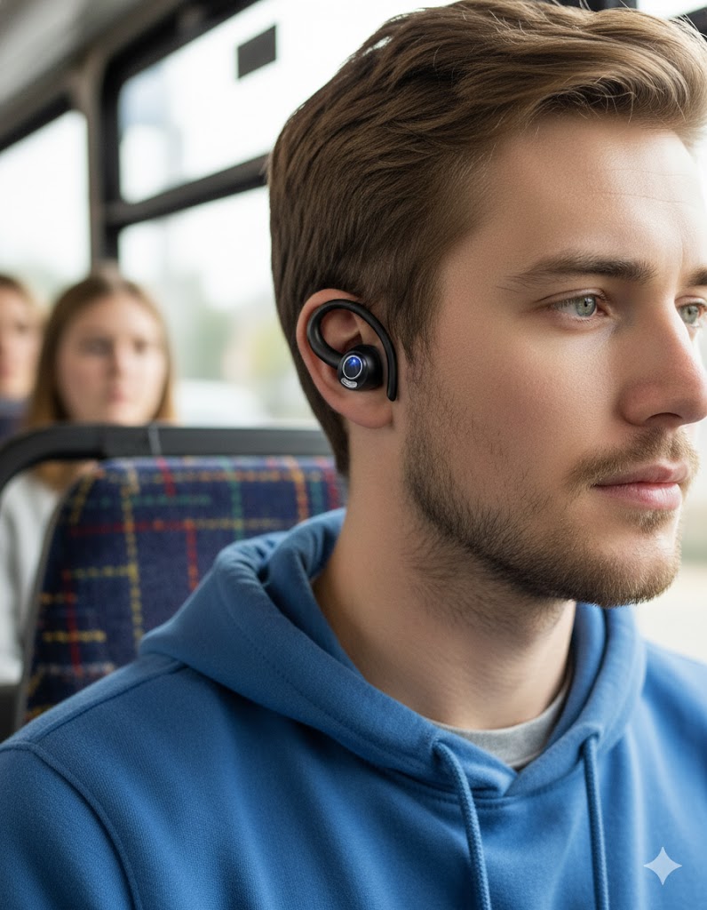   Best Noise Cancelling Earbuds for Travel and Focus, AI-generated editorial image for illustrative purposes.