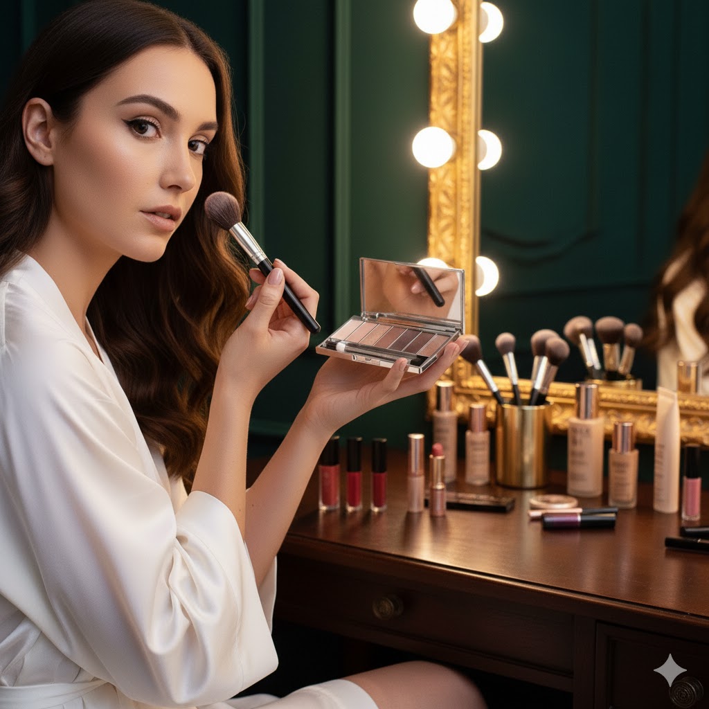 Best Eyeshadow Palettes For Everyday Glam, AI-generated editorial image for illustrative purposes.