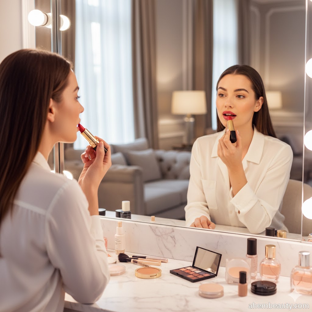  Best Red Lipsticks for Every Skin Tone ,AI-generated editorial image for illustrative purposes.