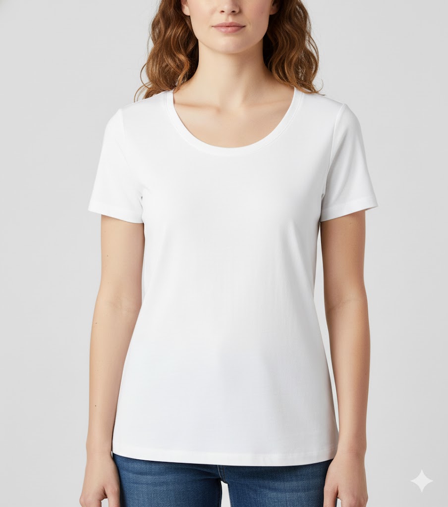 Best White T-Shirts for Women, AI-generated editorial image for illustrative purposes.