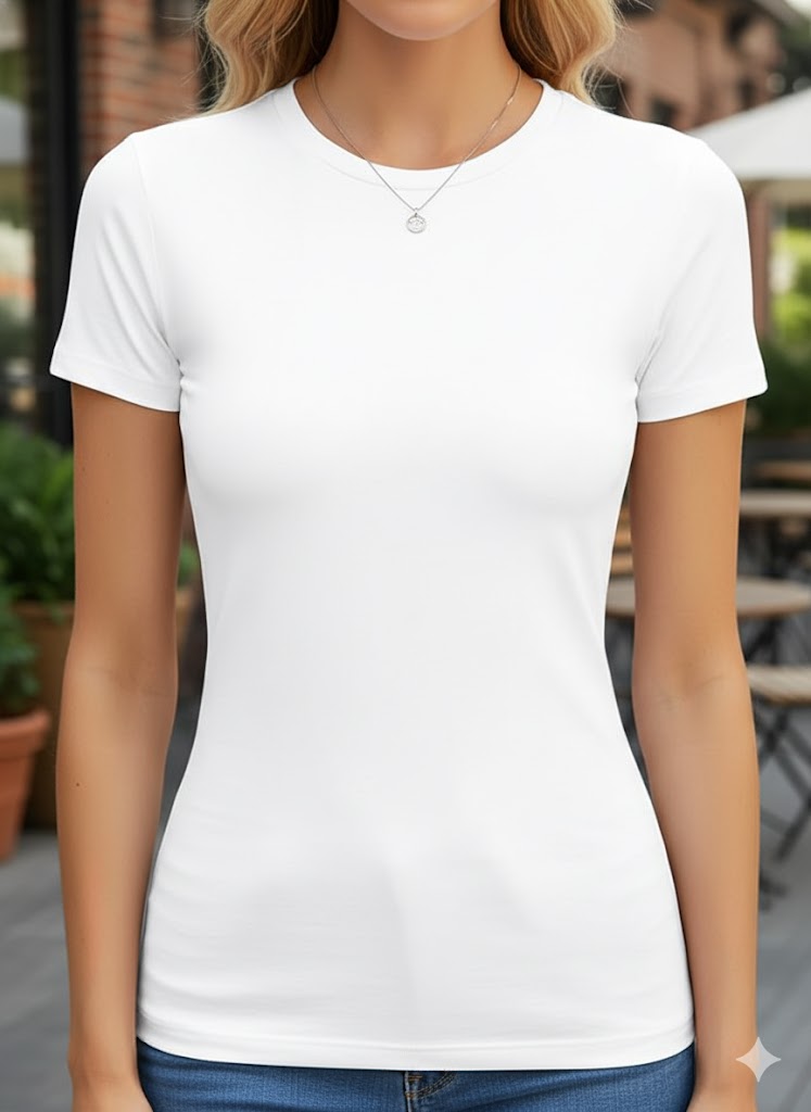 Best White T-Shirts for Women,AI-generated editorial image for illustrative purposes.
