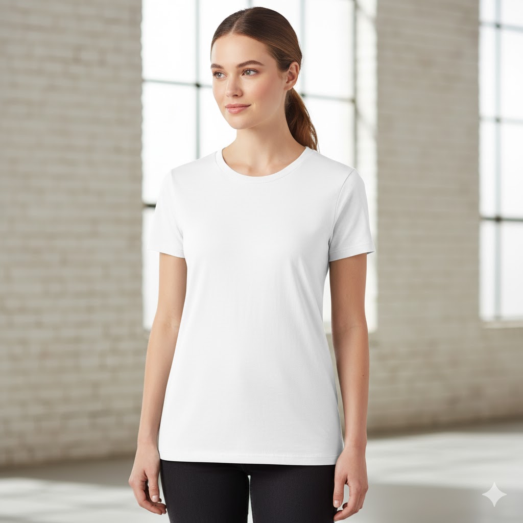 Best White T-Shirts for Women, AI-generated editorial image for illustrative purposes.