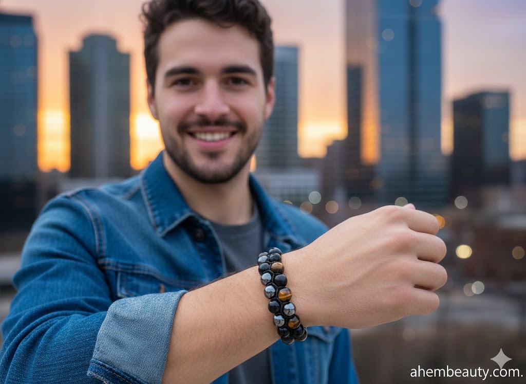 Best Bracelets for Men,AI-generated editorial image for illustrative purposes.