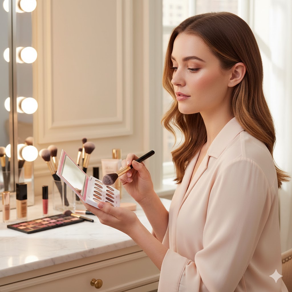 Best Eyeshadow Palettes For Everyday Glam, AI-generated editorial image for illustrative purposes.