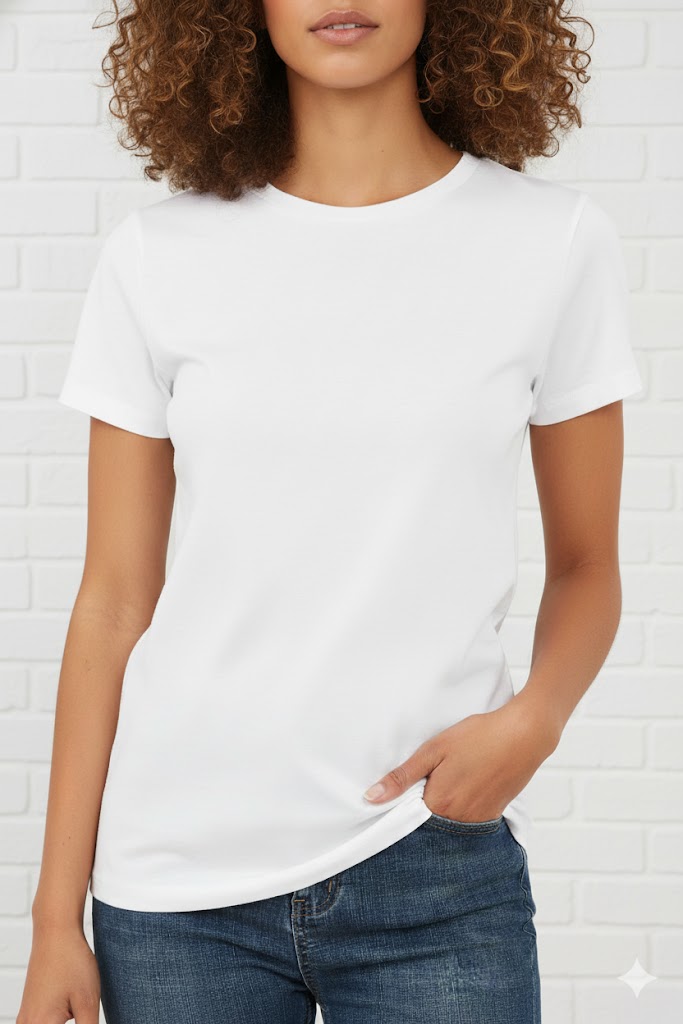 Best White T-Shirts for Women,AI-generated editorial image for illustrative purposes.