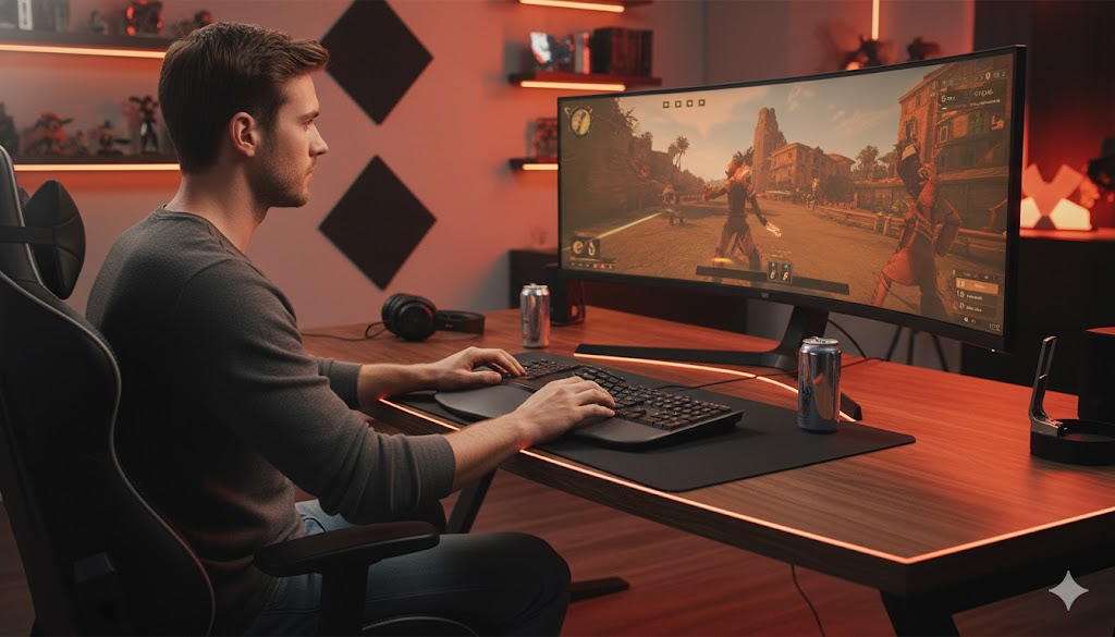 Best Ergonomic Keyboards For Long Work Hours,AI-generated editorial image for illustrative purposes.