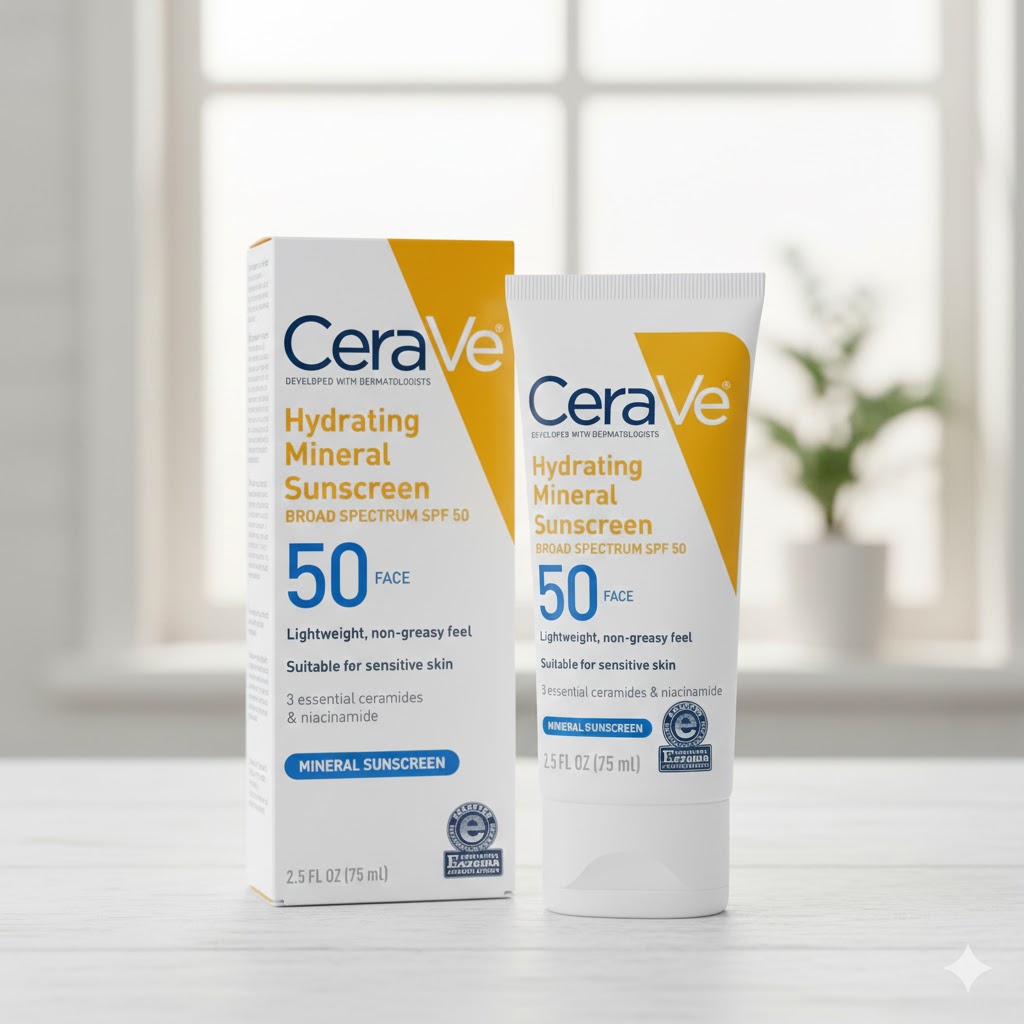 Best Mineral Sunscreens For Face,AI-generated editorial image for illustrative purposes.