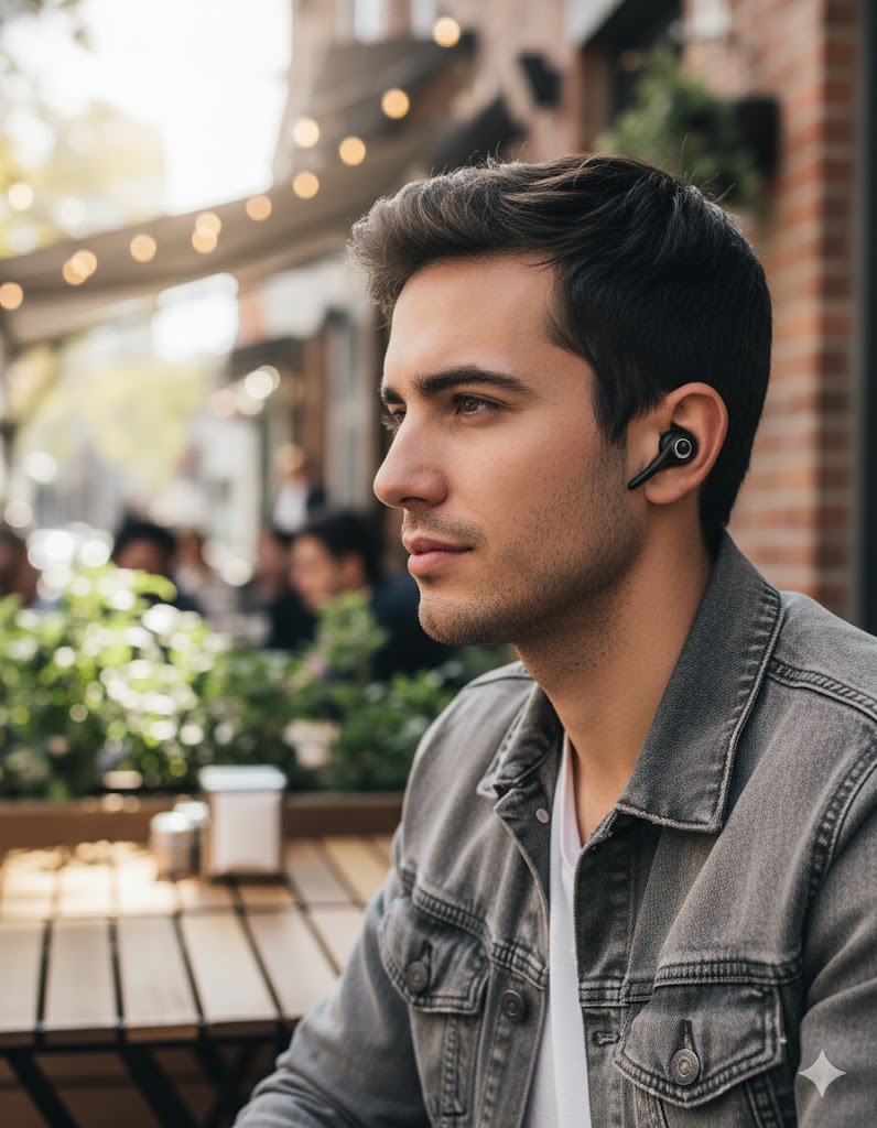   Best Noise Cancelling Earbuds for Travel and Focus, AI-generated editorial image for illustrative purposes.