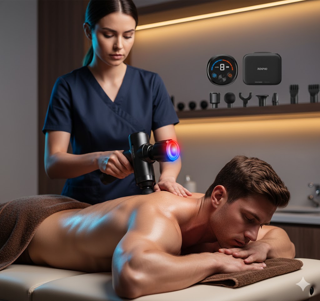 Best Massage Guns For Relaxation & Recovery, AI-generated editorial image for illustrative purposes.