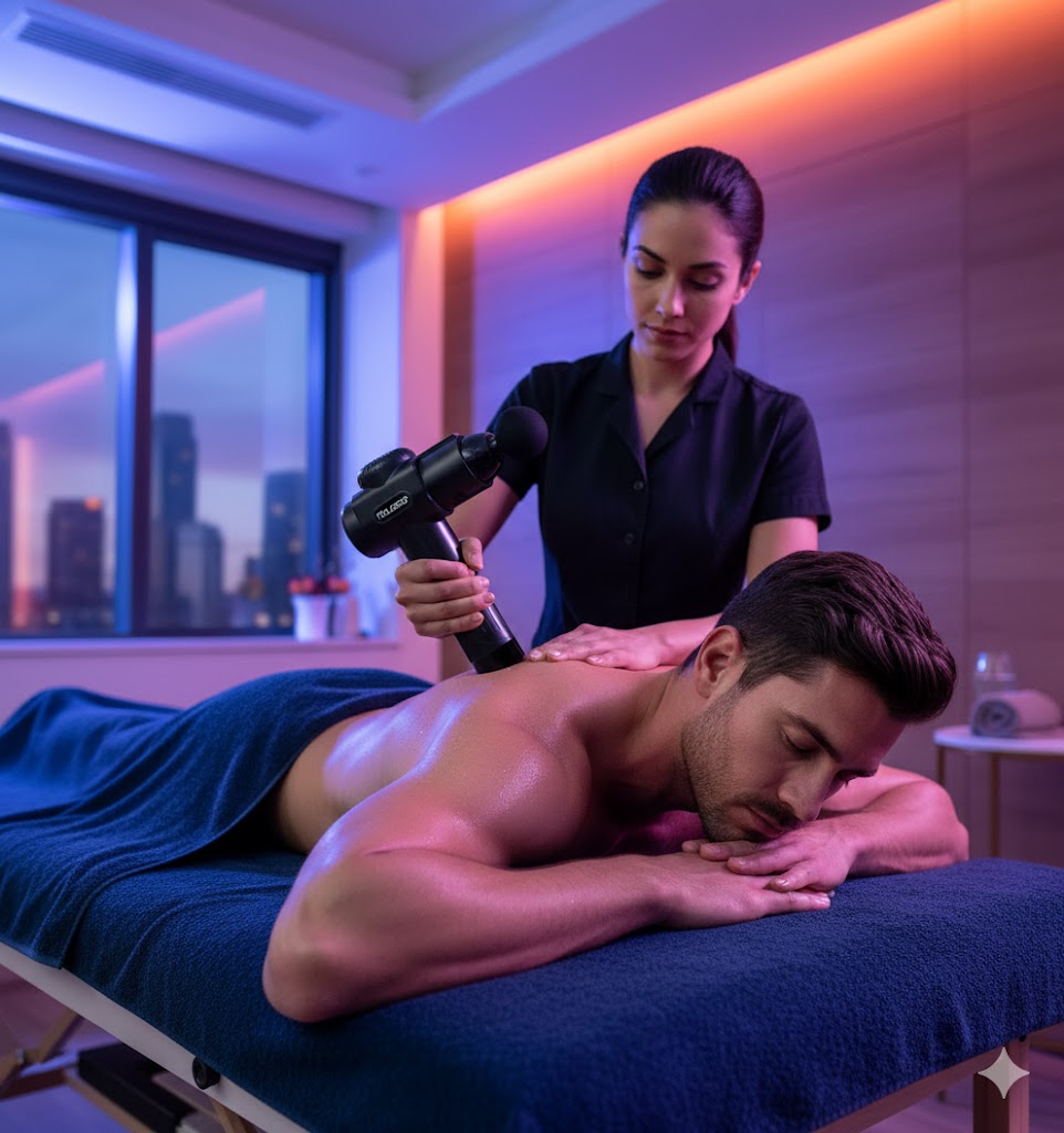 Best Massage Guns For Relaxation & Recovery, AI-generated editorial image for illustrative purposes.