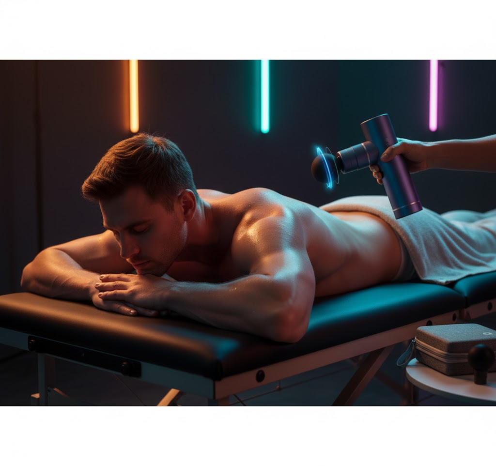 Best Massage Guns For Relaxation & Recovery, AI-generated editorial image for illustrative purposes.