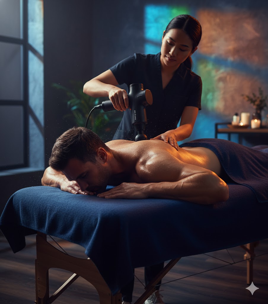 Best Massage Guns For Relaxation & Recovery, AI-generated editorial image for illustrative purposes.