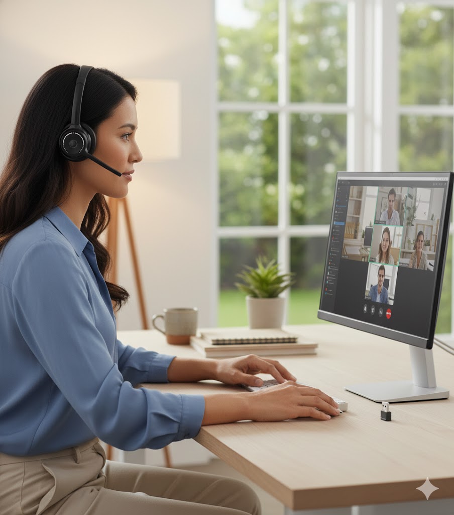 Best Headphones With Mic For Clear Voice & Video Calls, AI-generated editorial image for illustrative purposes.