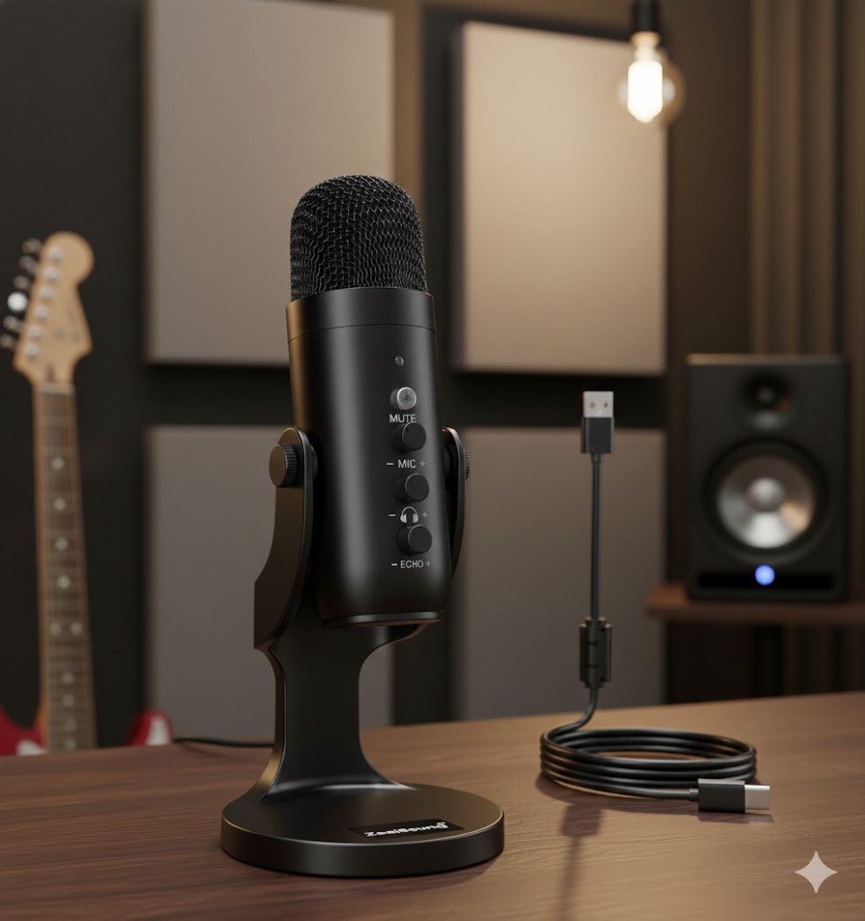 Best Recording Microphones For Studio, Podcast & Streaming, AI-generated editorial image for illustrative purposes.