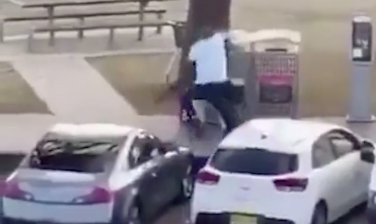 hero creeping up behind the gunman the Bondi Beach terror attack