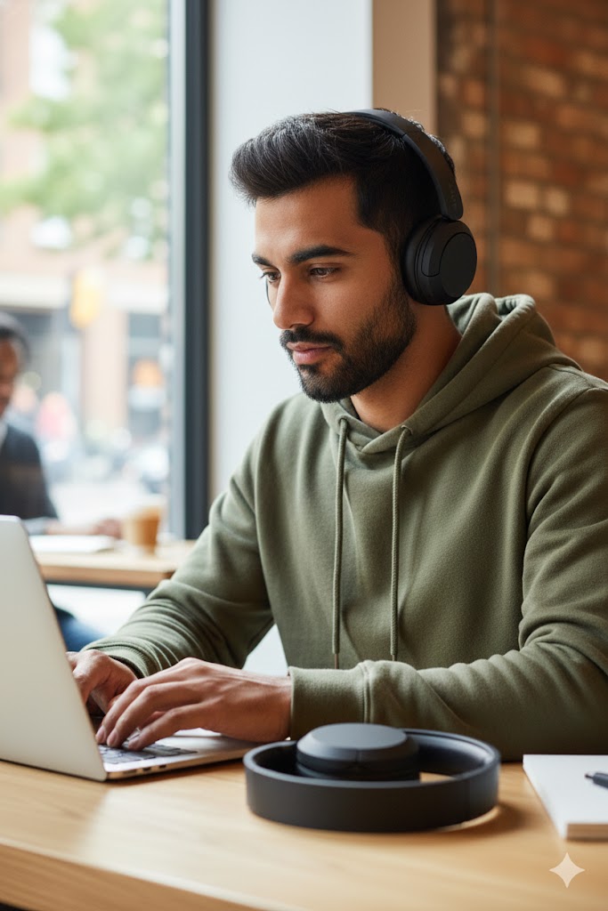 Best Headphones With Mic For Clear Voice & Video Calls, AI-generated editorial image for illustrative purposes.