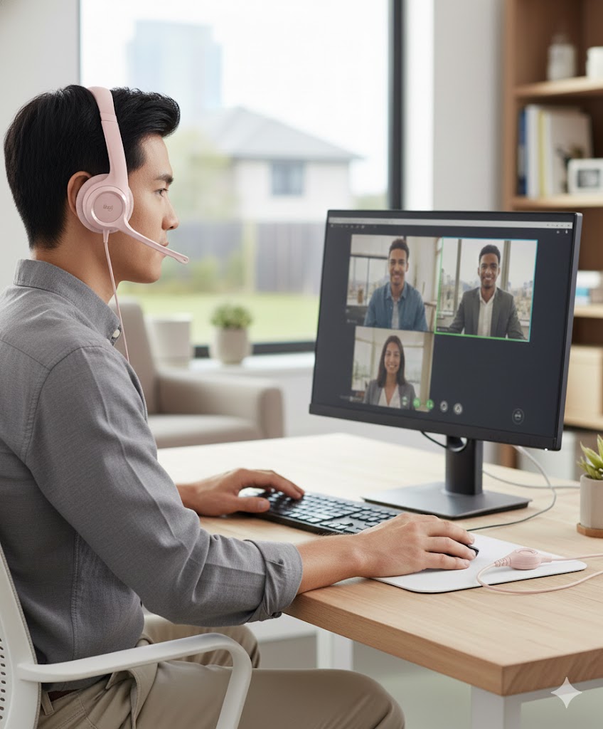 Best Headphones With Mic For Clear Voice & Video Calls, AI-generated editorial image for illustrative purposes.