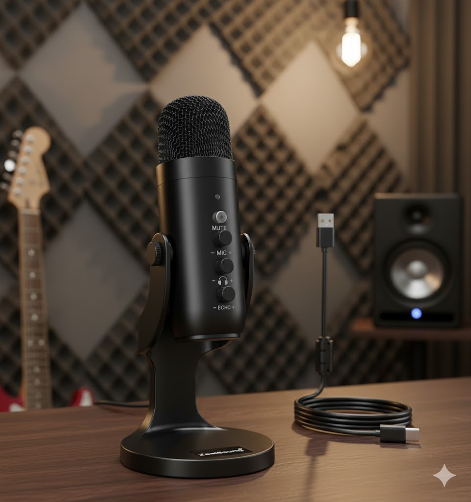 Best Recording Microphones For Studio, Podcast & Streaming, AI-generated editorial image for illustrative purposes.