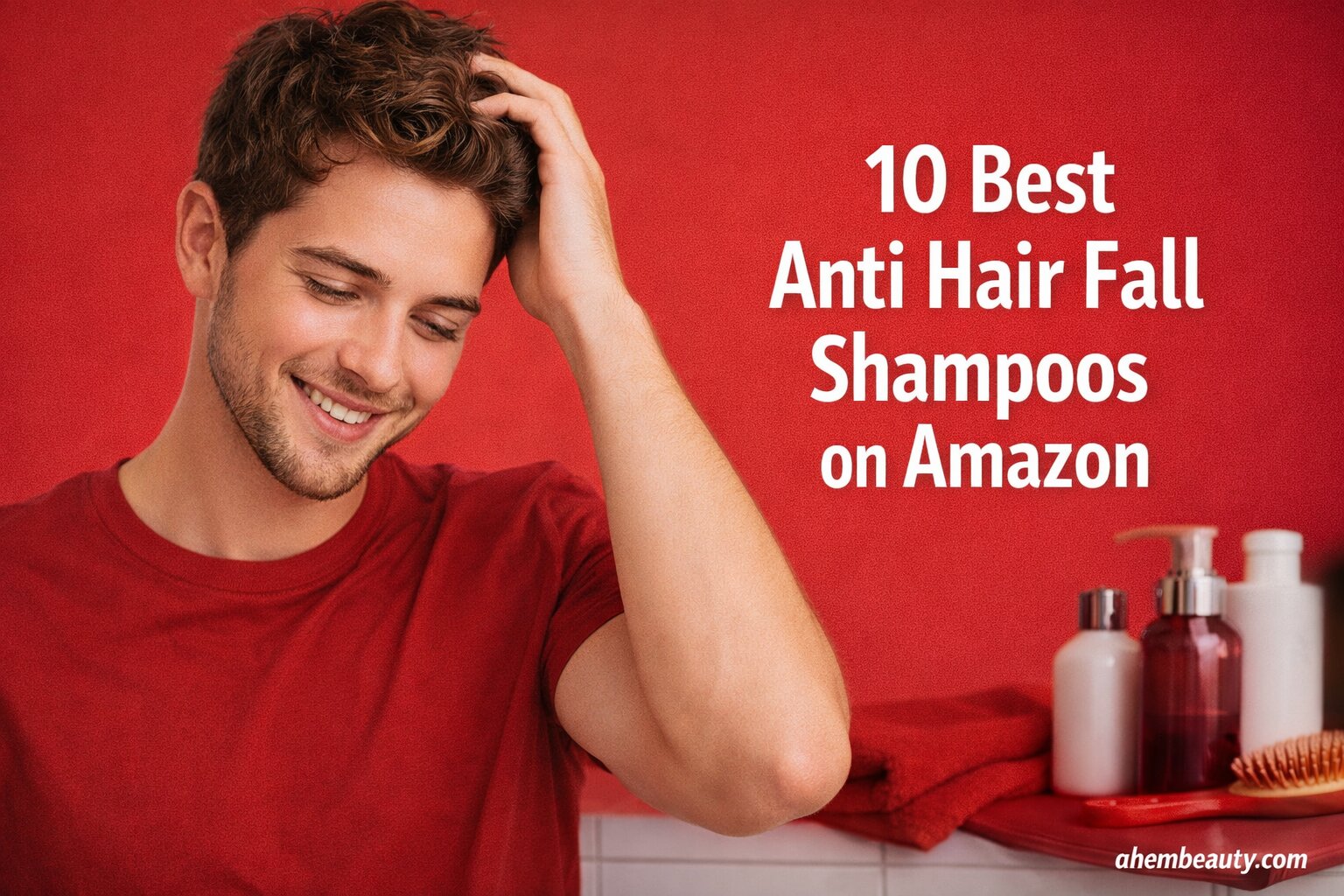 Best Anti Hair Fall Shampoos on Amazon, AI-generated editorial image for illustrative purposes.