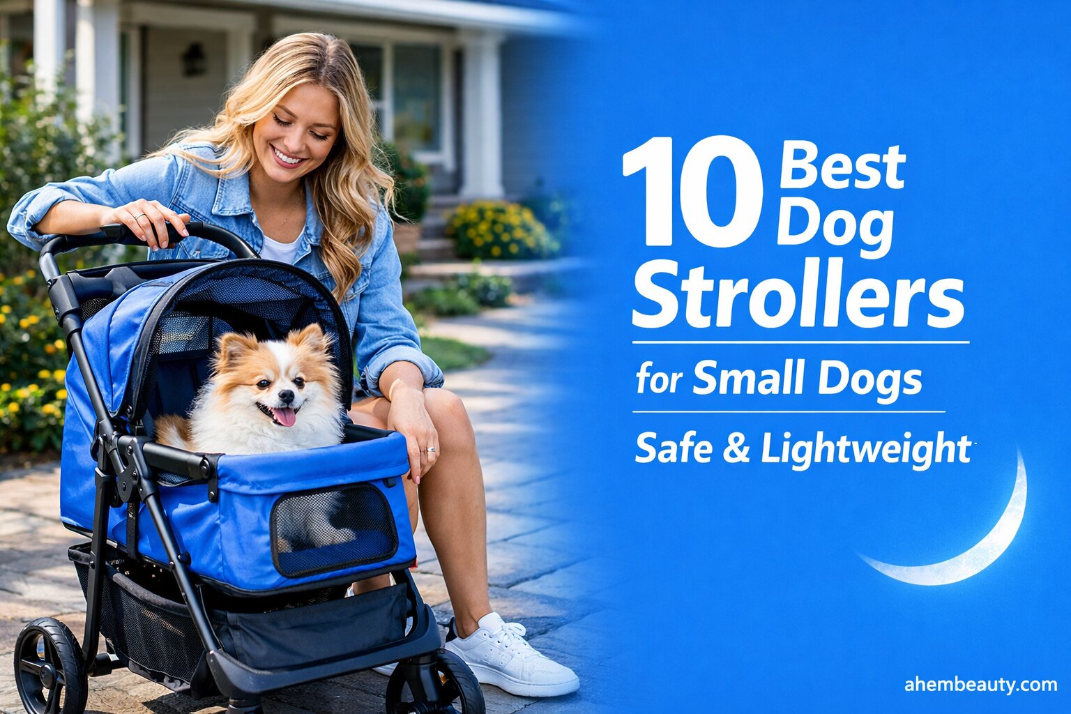 Best Dog Strollers for Small Dogs, AI-generated editorial image for illustrative purposes. Lightweight foldable pet stroller designed for small breeds, senior dogs, and travel use across United States, United Kingdom, and Canada.